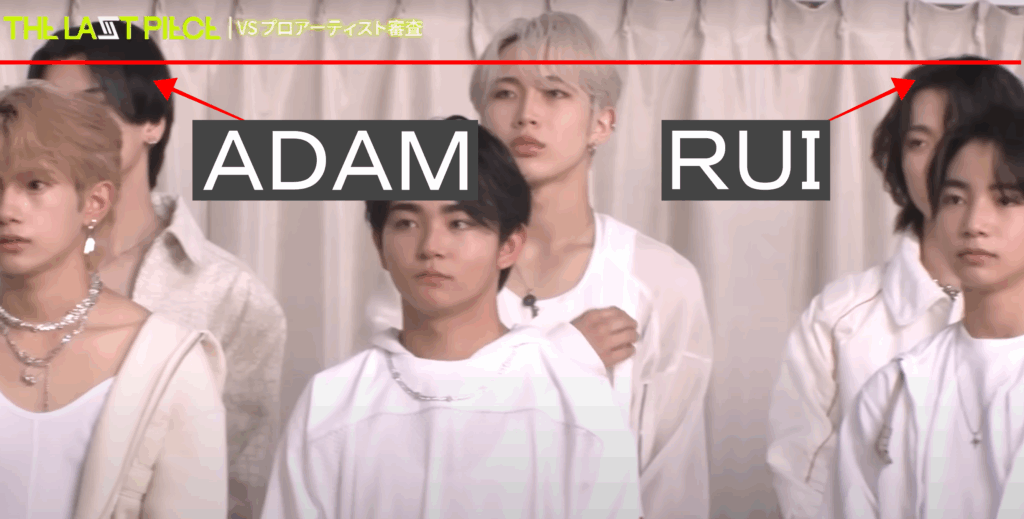 RUIとADAMの身長差の画像