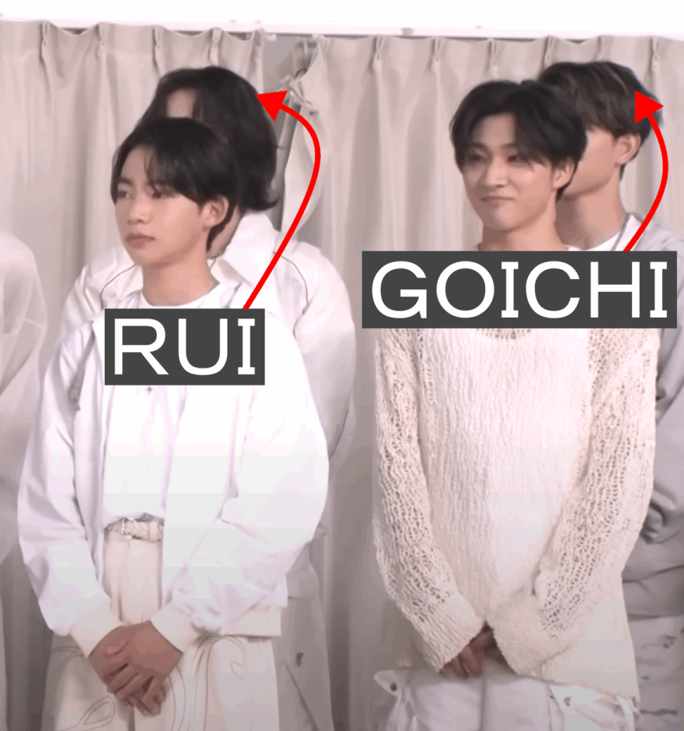 RUIとGOICHIの身長差の画像