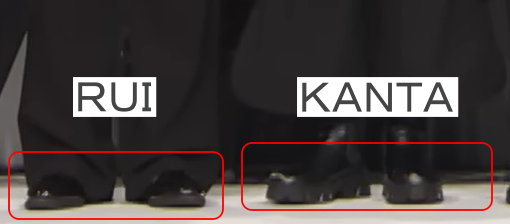 RUIとKANTAの身長差の画像