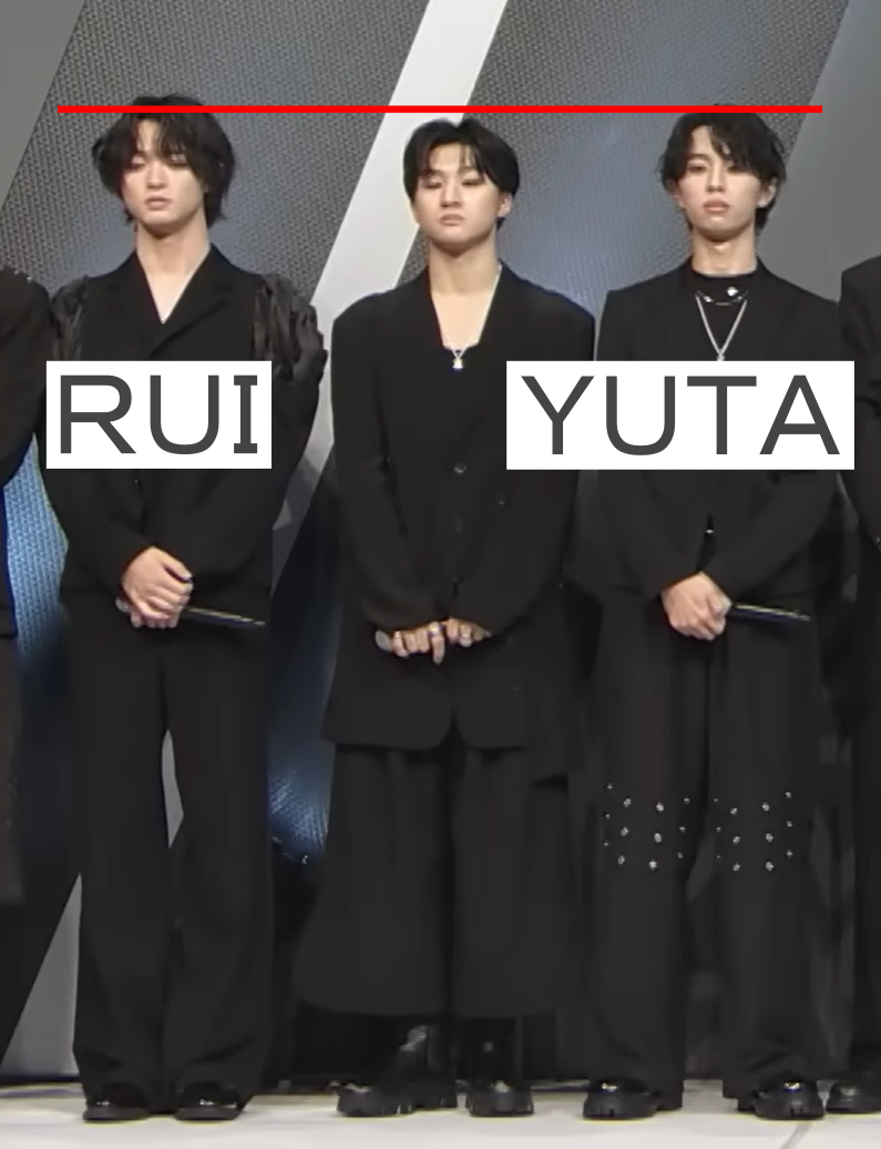 YUTAとRUIの身長比較画像